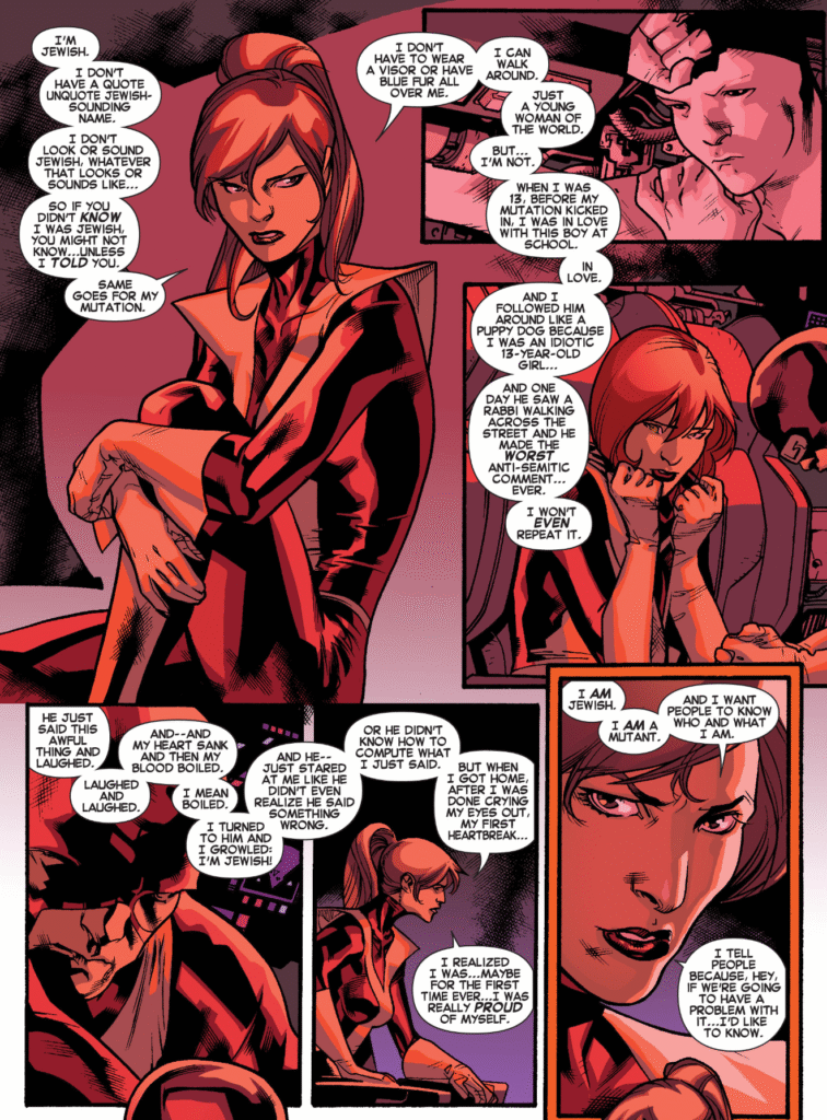Kitty Pyde / Shadowcat responds to Antisemitism in All-New X-Men #13 (2012)