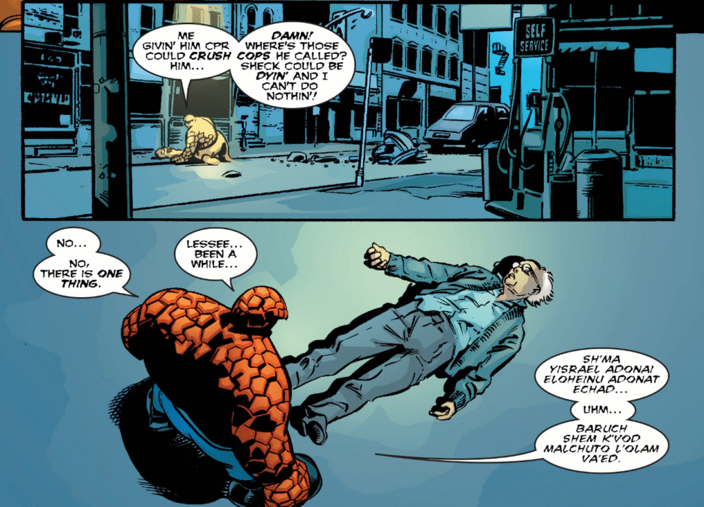The Thing recites a Jewish prayer